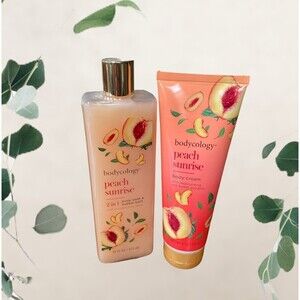 Bodycology PEACH SUNRISE body cream 237 ml/8 oz. & bodywash 16 fl.oz/473 ml